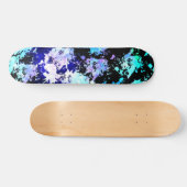 Blue Green Paars Paint Splash Abstract Persoonlijk Skateboard (Horizontaal)