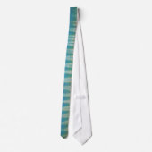 Blue Green Paars Stripe Tie Dye Necktie Stropdas (Achterkant)