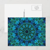 Blue Green Pareltjes kaleidoscoop Briefkaart (Voorkant / Achterkant)