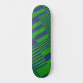 Blue Green Patchwork Stripes Design  Persoonlijk Skateboard (Voorkant)