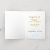 Blue Green Peacock Feather Special Event Birthday Folie Feestdagenkaart (Binnenlaag)