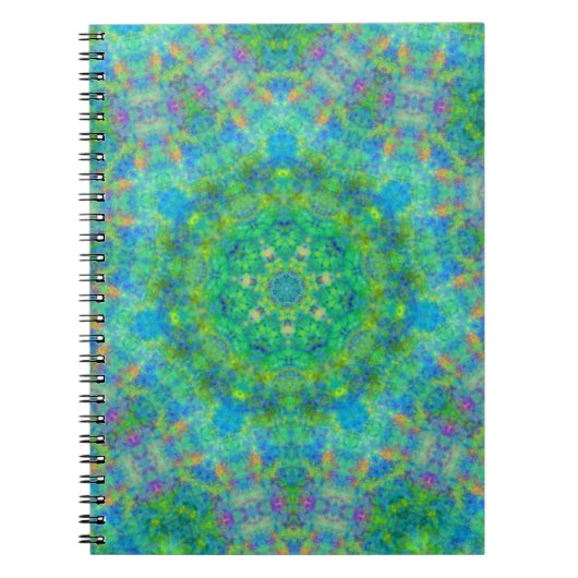 Blue Green Persian Rug Design Notebook Notitieboek (Voorkant)