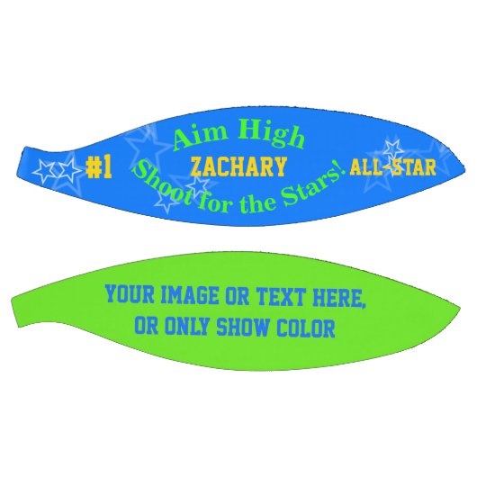 Blue Green Persoonlijke naam Stars Basketball Mini Basketbal (Panelen)