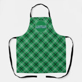 Blue Green Plaid Pattern Monogram Schort (Voorkant)