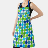 Blue Green Polka Dot Pattern Schort (Insitu)