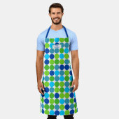 Blue Green Polka Dot Pattern Schort (Gedragen)