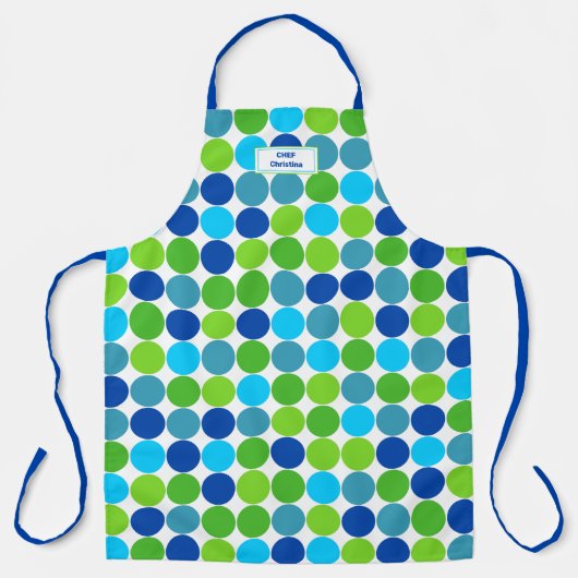 Blue Green Polka Dot Pattern Schort (Voorkant)