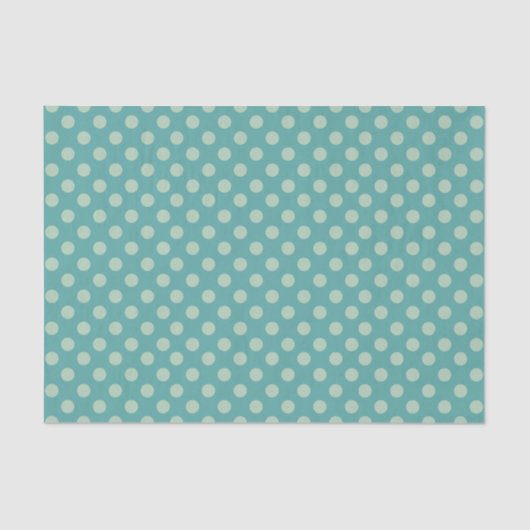 Blue Green Polka Dot Pattern Tissuepapier (Voorkant)