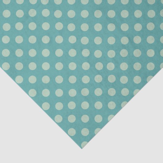 Blue Green Polka Dot Pattern Tissuepapier (Detail)