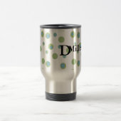 Blue Green Polka Dots Monogrammed Reisbeker (Center)