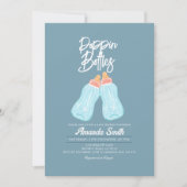 Blue Green Poppin Bottles Baby shower Uitnodiging (Voorkant)