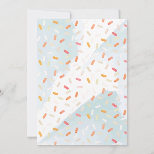 Blue Green Popsicle Waterverf Boy Baby shower Kaart (Achterkant)