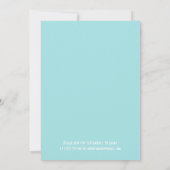 Blue Green Pset Rattle Baby shower Invitation Kaart (Achterkant)