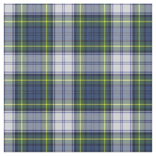 Blue Green Pset Tartan Fabric Stof (Close Up)