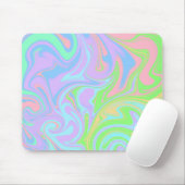 Blue Green Purple Pink Swirl Abstract Design Muismat (Met muis)