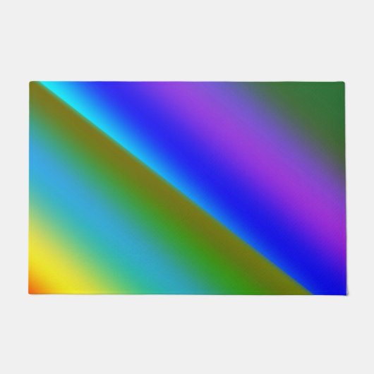 Blue green rainbow abstract texture pattern art t deurmat (Voorkant)