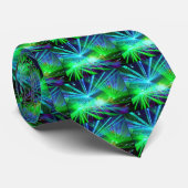 Blue Green Rave Flash-lampjes Stropdas (Opgerold)