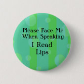 Blue Green Read Lips Button (Voorkant)