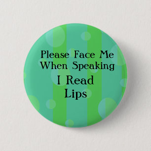 Blue Green Read Lips Button
