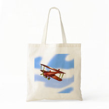 Blue Green Red Bi-plane Flight Adventure Canvas ta