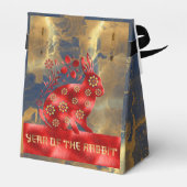 Blue Green Red Gold 2023 Rabbit Chinese nieuwjaars Bedankdoosjes (Achterkant)