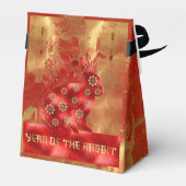 Blue Green Red Gold 2023 Rabbit Chinese nieuwjaars Bedankdoosjes (Achterkant)