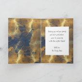 Blue Green Red Gold Rabbit Chinees nieuwjaar 2023 Kaart (Binnen)