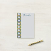 Blue Green Retro Post-it® Notes (Op bureau)