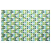 Blue Green Retro Quarters Patroon Stof (Fat Quarter)