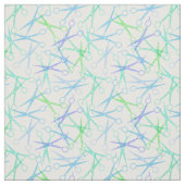 Blue Green Scissor Pattern Stof (Swatch)