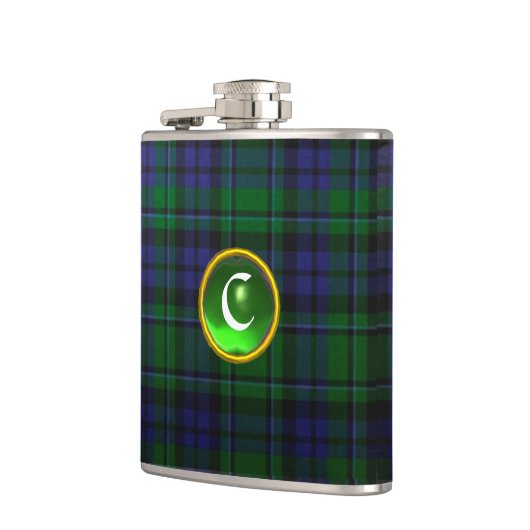 BLUE GREEN SCOTTISH TARTAN EMERALD GEM MONOGRAM HEUPFLES (Links)