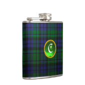 BLUE GREEN SCOTTISH TARTAN EMERALD GEM MONOGRAM HEUPFLES (Rechts)