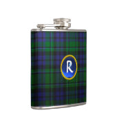 BLUE GREEN SCOTTISH TARTAN SAPPHIRE GEM MONOGRAM HEUPFLES (Rechts)