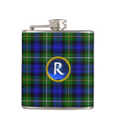 BLUE GREEN SCOTTISH TARTAN SAPPHIRE GEM MONOGRAM HEUPFLES (Voorkant)