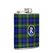 BLUE GREEN SCOTTISH TARTAN SAPPHIRE GEM MONOGRAM HEUPFLES (Rechts)