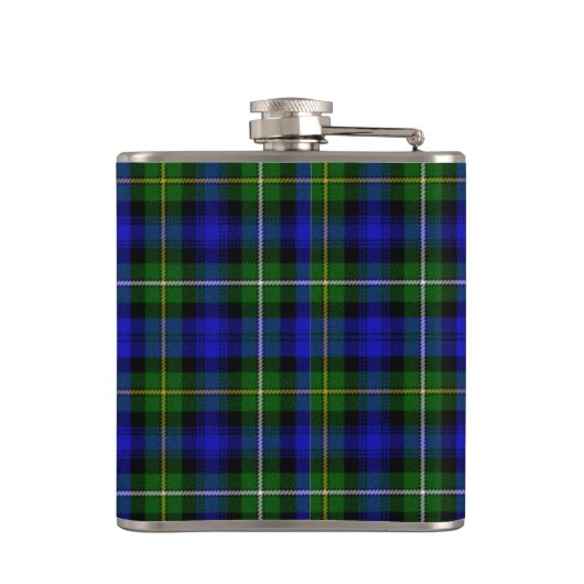 BLUE GREEN SCOTTISH TARTAN SAPPHIRE GEM MONOGRAM HEUPFLES (Achterkant)