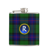 BLUE GREEN SCOTTISH TARTAN SAPPHIRE GEM MONOGRAM HEUPFLES (Voorkant)