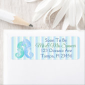 Blue Green Seapaarden Return Address Label (Insitu)