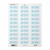 Blue Green Seapaarden Return Address Label (Full Sheet)