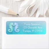 Blue Green Seapaarden Return Address Label (Insitu)
