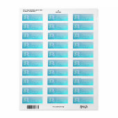 Blue Green Seapaarden Return Address Label (Full Sheet)