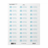 Blue Green Seapaarden Return Address Label (Full Sheet)
