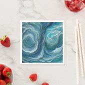 Blue Green Serenity Abstract Servet (Insitu)