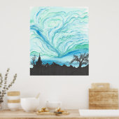 Blue Green Sky Poster (Keuken)