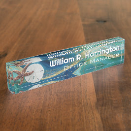 Blue Green Starfish Sand Dollar Naambordje