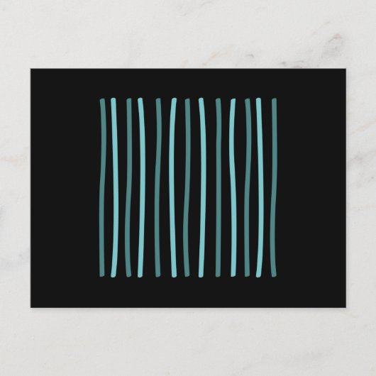 Blue Green Stripes Pattern Briefkaart (Voorkant)