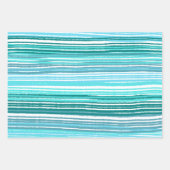 Blue Green Stripes Variety Pack van Inpakpapier Vel (Voorkant 2)