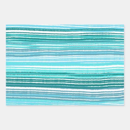 Blue Green Stripes Variety Pack van Inpakpapier Vel (Voorkant 2)