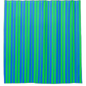 Blue Green Stylish Stripes Pattern Design  Douchegordijn (Voorkant)