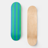 Blue Green Stylish Stripes Pattern Design Persoonlijk Skateboard (Voorkant)